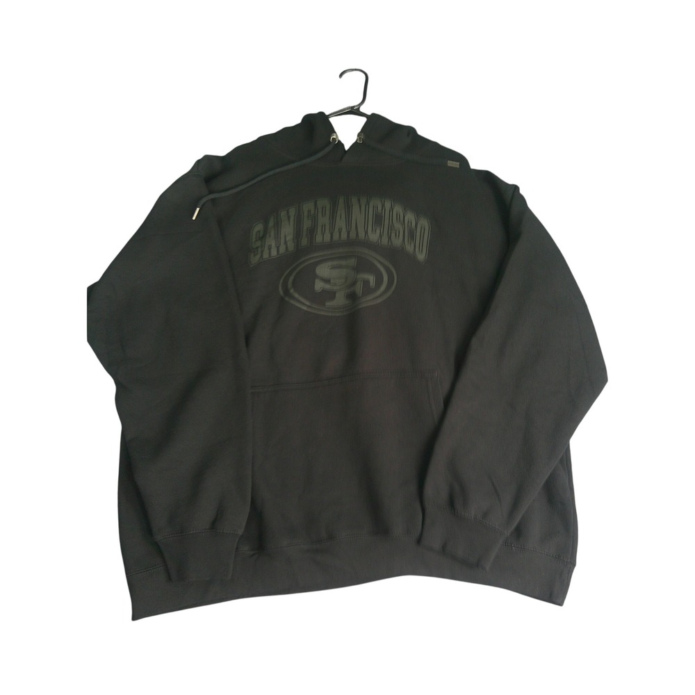 FOCO San Francisco 49ers Men's XXL Black Tonal Logo Pullover Hoodie Sweatshirt